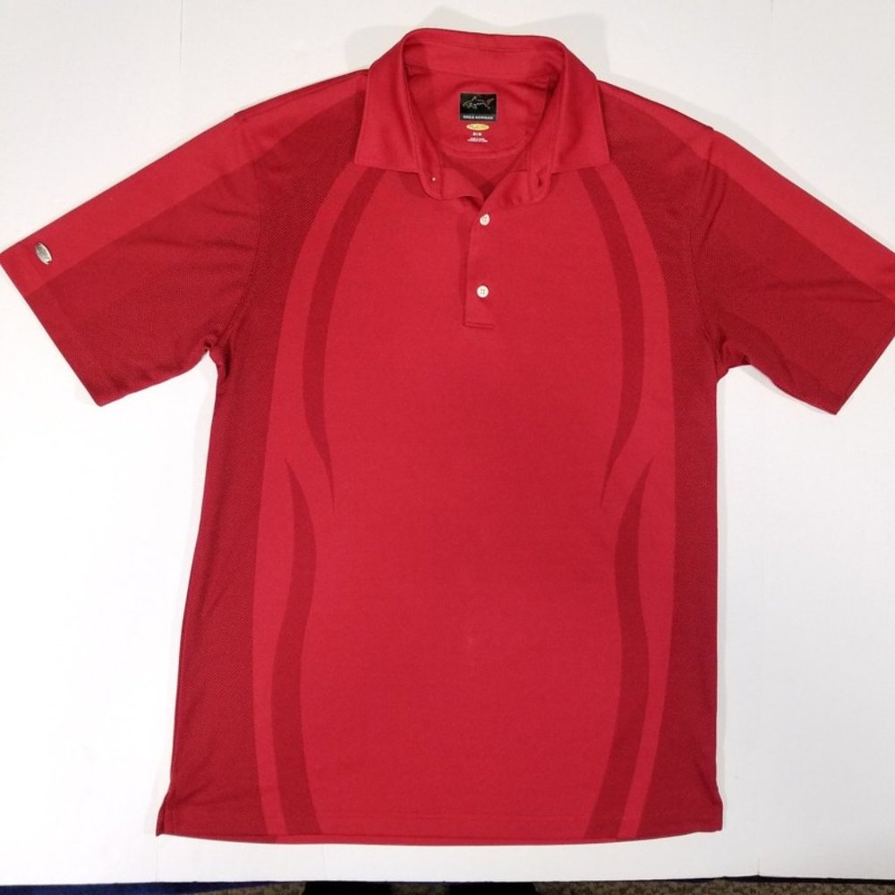 Greg Norman Shirt Sleeve PlayDry Red Polo Shirt